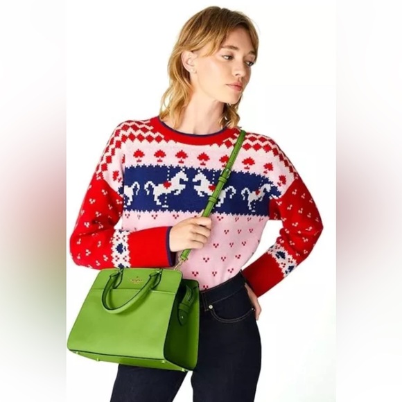 ♠️kate spade Madison Saffiano Medium Satchel, Turtle Green NWT - Picture 6 of 6